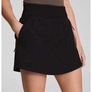 Spanx On The Move High-Rise Mini Skort Very Black Utility Hi-Waist Waisted Skirt